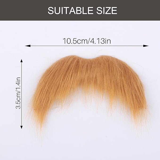Fake Mustache for Men Classic Halloween Self Adhesive Fake Beard Novelty Stick On Fake Mustaches