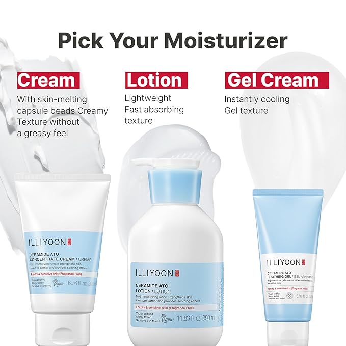 Illiyoon Ceramide Ato Soothing Gel - Vegan Facial Moisturizer for All Skin types, 5.9 Fl Oz (175ml)