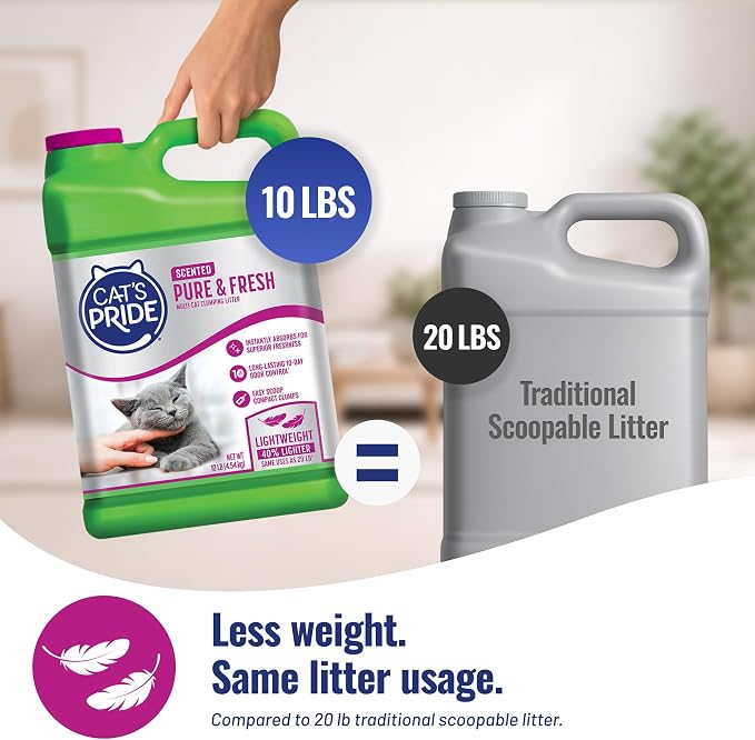 Cat's Pride Pure & Fresh Lightweight Scented Clumping Litter 10lb