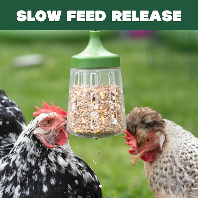 Omlet Pendant Peck Toy | Interactive Slow-Feed Chicken Treat Dispenser | Boredom Busting Enrichment for Hens | Holds About 300g of Feed | Encourages Pecking & Foraging | Available in 2 Designs
