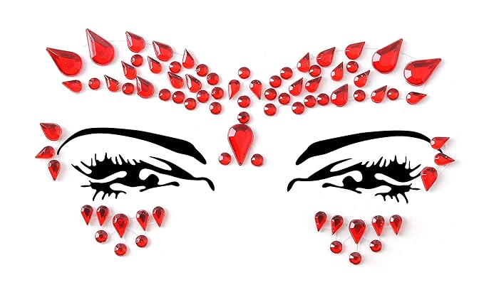 FACEGEM LONDON Face Gems Adhesive Glitter Jewel Tattoo Sticker Festival Gems Rave Party Body Make Up (21 PCS FACE GEMS)