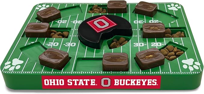 Pets First NCAA Ohio State Buckeyes Puzzle Toy, Puzzle Treat Dog Toy, Interactive Dog Treat Toy, Dog Puzzle Fedding Slow Toy