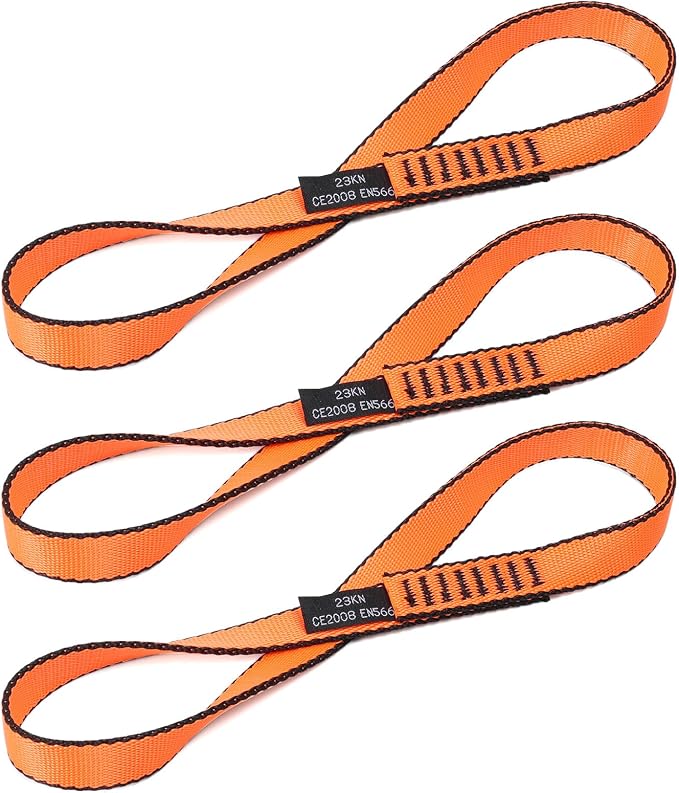 18MM Nylon Climbing Sling Runner 23KN CE2008/EN566 Strong Webbing Straps for Rock Climbing,Mountaineering, Rappelling, Swing, Yoga Hammock etc