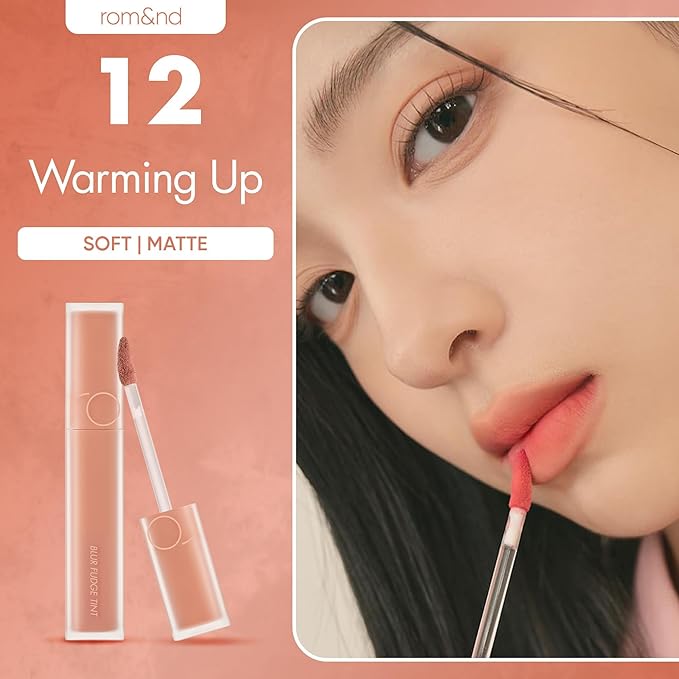 rom&nd BLUR FUDGE TINT 13 COOLING UP - K-Beauty Soft Matte Lip & Cheek Cream for Blurred Effect, Long-Lasting & Non-Drying Velvety Finish