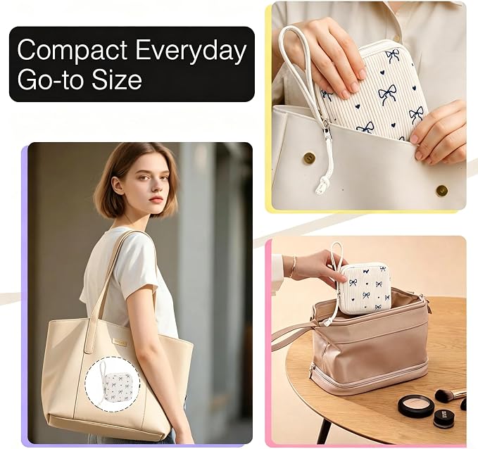 Corduroy Period Pouch for Women, Cute Sanitary Pad Pouch with Zipper, Portable Tampon Holder for Purse, Sanitary Napkin Storage Bag for Travel