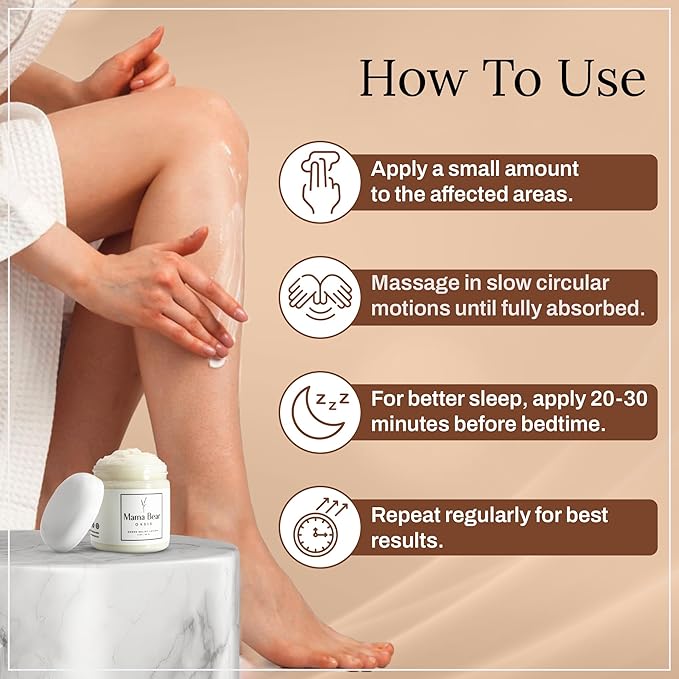 Mama Bear Oasis Lotion - Neuropathy Nerve Therapy & Relief Cream - Maximum Strength Relief Cream for Foot, Hands, Legs, Toes Includes Magnesium, Arnica, Vitamin B6, Aloe Vera, MSM (Pack of 1)