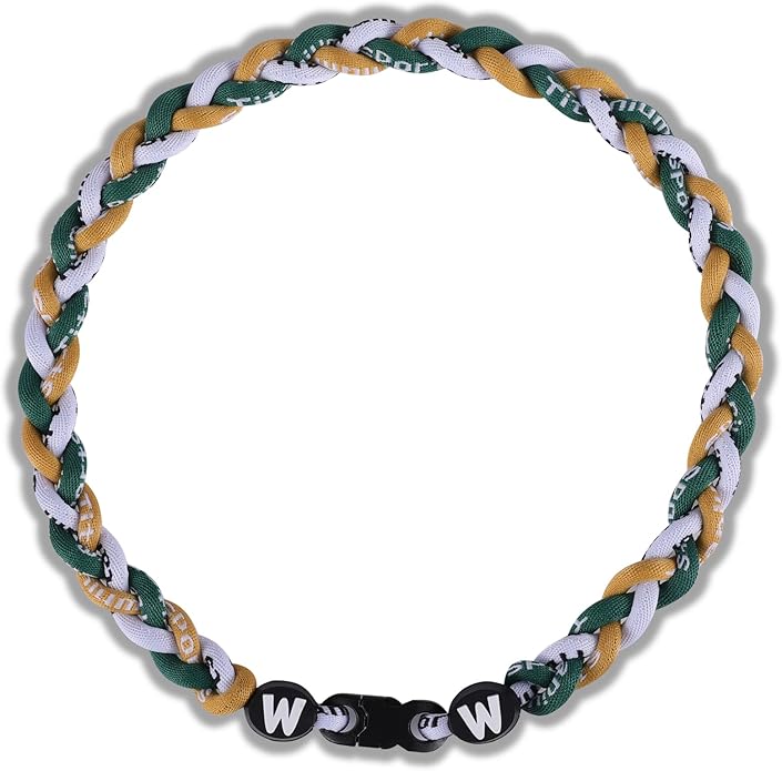 Premium 18inch Baseball Necklace w/Nylon Tri-Braided Rope Tornado Design