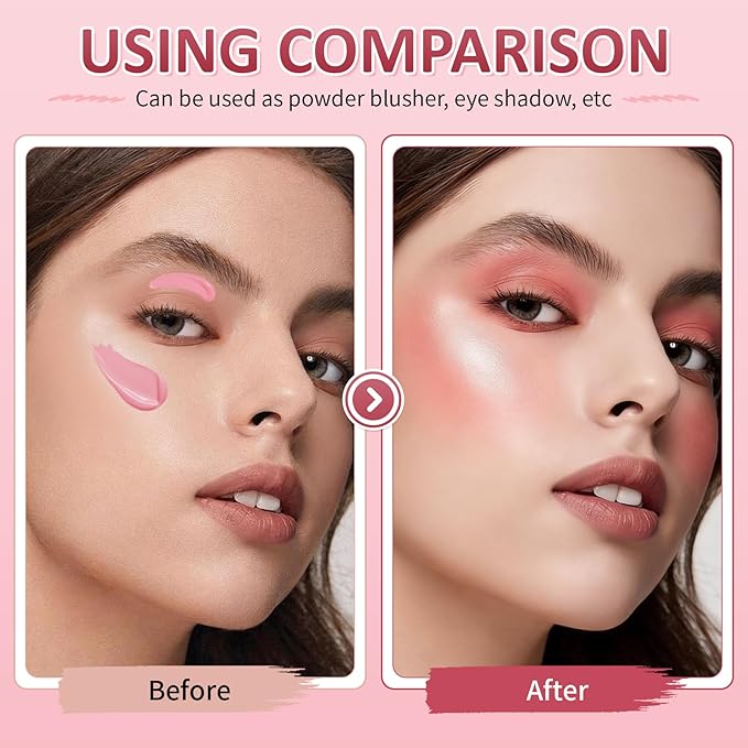 AWCCXMYM Liquid Blush for Cheeks Longwear High Pigment Blush Makeup Buildable Covers for Dewy & Radiant Flushed Cheeks Face Makeup with Natural Finish #Nude Red