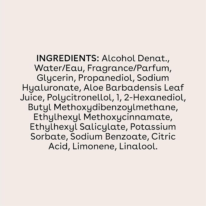 eos Cashmere Body Mist, Strawberry Dream, Body Spray for Women, Strawberry Perfume, Hair Mist, Moisturizing, Hyaluronic Acid, Glycerin, Vegan, Cruelty-free, 6 fl oz