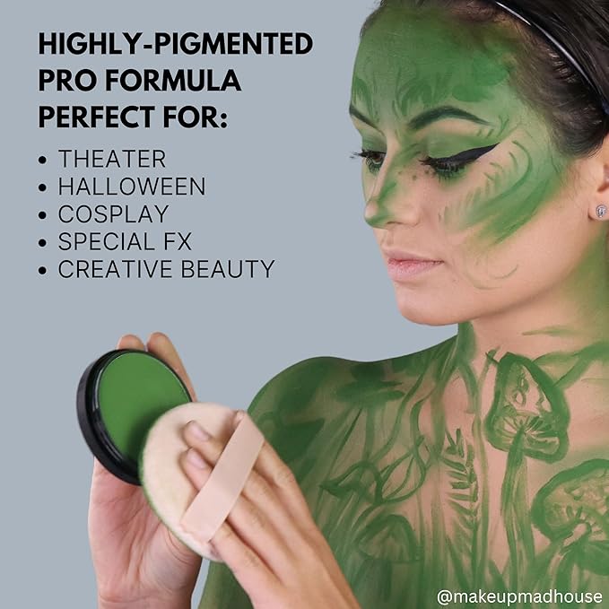 Mehron Makeup StarBlend Cake Makeup | Wet/Dry Pressed Powder | Powder Foundation | Orange Face Paint & Body Paint 2 oz (56g)
