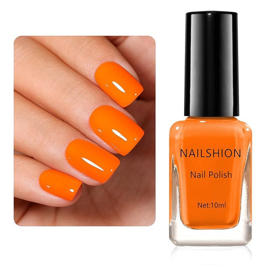 Classic Nail Polish Cosmic Orange | 10ml Opaque, Glossy Shine Finish | Fast Drying, Streak-free Formula, Rich in Castor Oil, Salon Quality Chip Resistant Nail Polish Nail Art Gift for Women