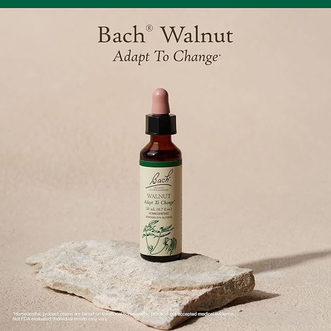 Bach Flower Remedies, Walnut - Adapt to Change - Natural Homeopathic Flower Essence for Emotional Balance - Vegan, Gluten Free, Sugar Free - 20mL Dropper