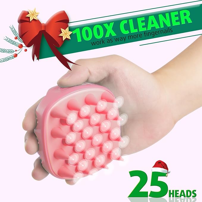 Cbiumpro 2-Pack Scalp Massager Shampoo Brush, Ultra Soft Silicone Scalp Scrubber Exfoliator Brush for Hair Growth & Dandruff Removal - 100% Fit All Hair Types