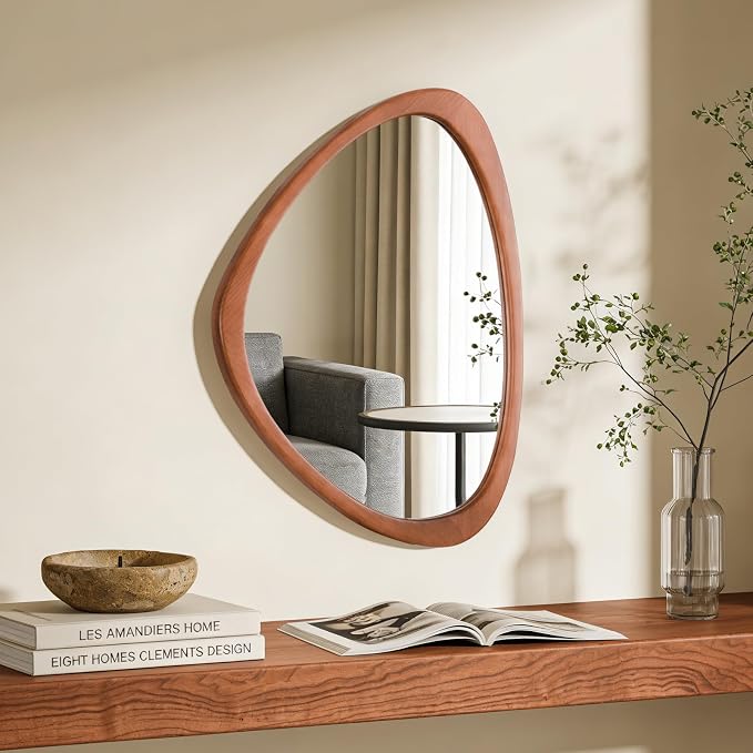 Asymmetrical Mirror, Irregular Wall Mirror for Bathroom, Wall Mirrors Decorative for Bedroom Living Room Entryway Hall, Unique Wall Mirror 25" x 20"