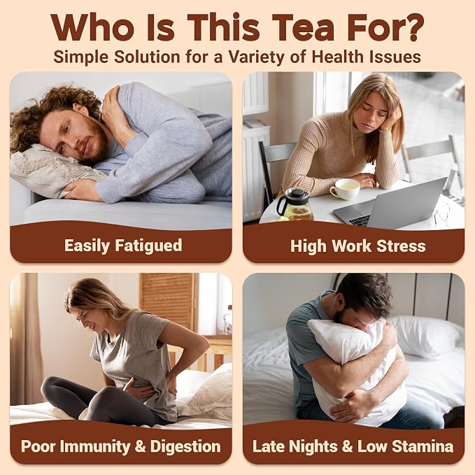 Ginseng Five Treasures Kidney Tea, Traditional Chinese Herbal TeaBags, Natural Kidney Cleanse Detox Tea for Women & Men, 9 Precious Ingredients Formula(1 Pack/30 Bags)