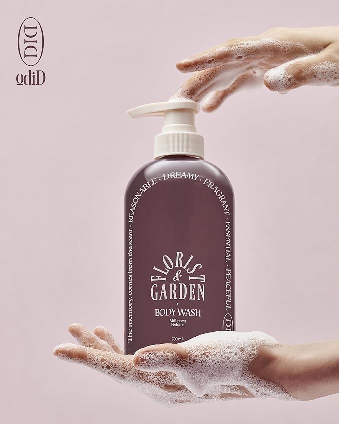 Milk in Cera Perfume Body Wash - Korean Moisturizing Body Cleanser for All Skin Types - Cozy Wood & Fig Scent- with Milk Protein and Ceramide, 16.9 fl.oz.