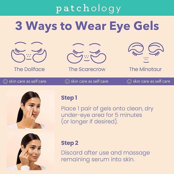Patchology Skin Remedy Soothing Eye Gels – Ultra-Soft Hydrogel Undereye Masks with Ectoin, Ceramides & Botanical Blend – Hydrate, Revive & Refresh Puffy & Tired Eyes – For All Skin Types (5 Pack)