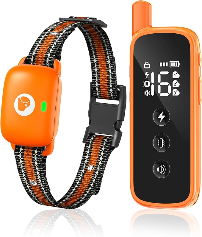 Shock Collar for Dogs Orange, 2600FT Dog Shock Collar for 10-120lbs