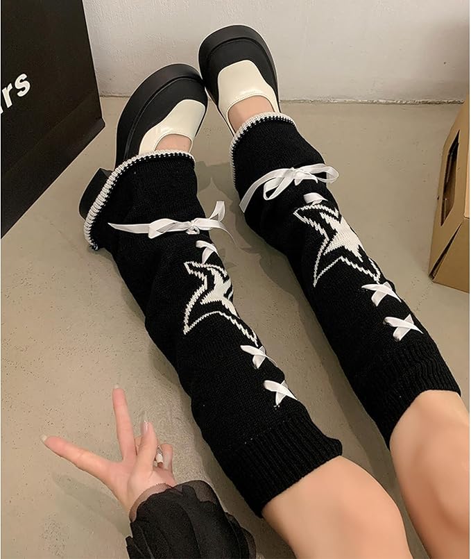 Sexybody Women's Leg Warmers Fashion Knit Warmers Long Socks Cute Y2K Kawaii Japanese Lolita Harajuku Accessories for Girls