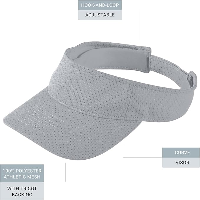 Augusta Sportswear Women's Athletic Mesh Visor - Stylish Sun Hat for Golf, Running, and Outdoor Activities