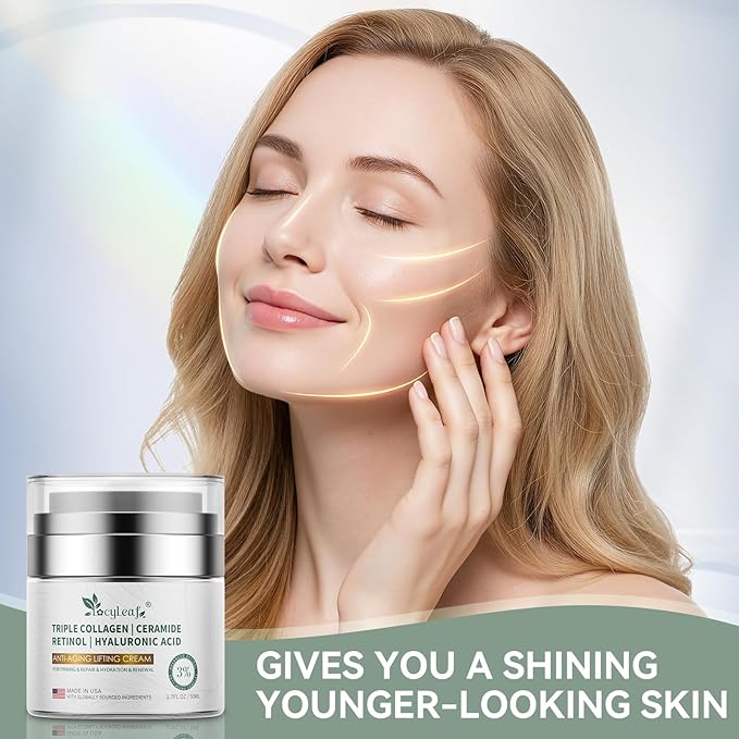 Retinol & Niacinamide Anti-Aging Face Cream - With Ceramides & Hyaluronic Acid for Wrinkle Reduction, Firming- Day and Night Daily Moisturizer — Suitable for Face and Neck -Made in USA-1.7 fl oz
