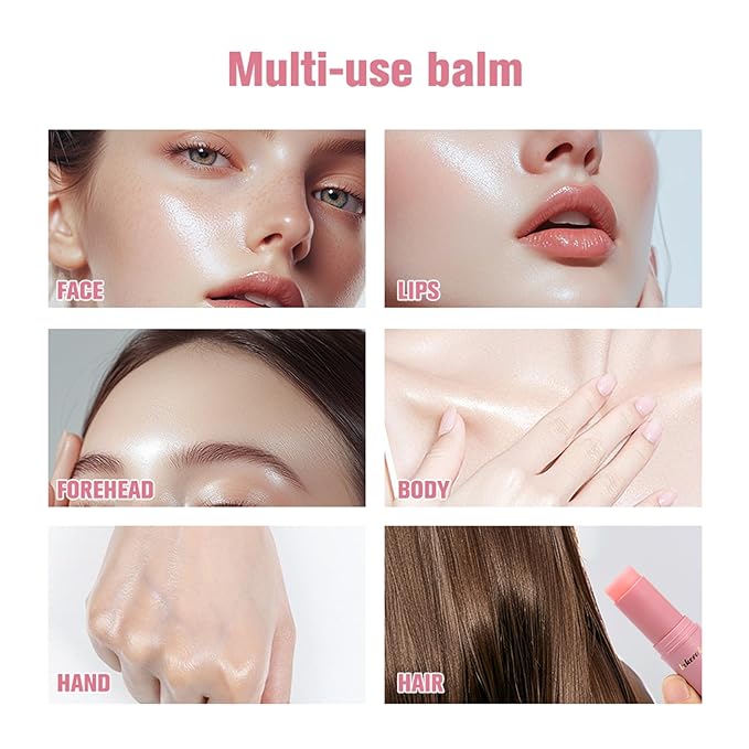 2 Pcs Multi Balm Stick, Moisturizing Lip Balm Reduce Wrinkle, Eye Cream Skin Care, Party Gift, Make Up Base for Women