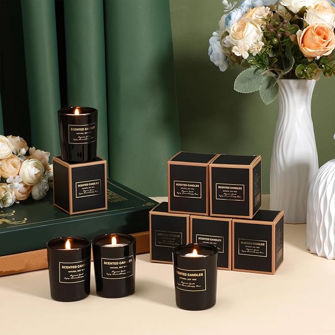 MTLEE 12 Pcs Candles for Home Scented Candles Gift Set for Women Long Lasting Aromatherapy Jar Candle Bulk Soy Wax Candles for Birthday Teacher Thanksgiving Anniversary