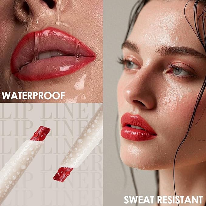 Erinde Long-Lasting Lip Liner Pencil, 2-in-1 Matte Lipliner Pencil for Sculpting & Filling, Rich Color Creamy Waterproof Lip Liner Crayon, Lip Contour Tint, Vegan & Cruelty-Free, 06 Reddish Brown