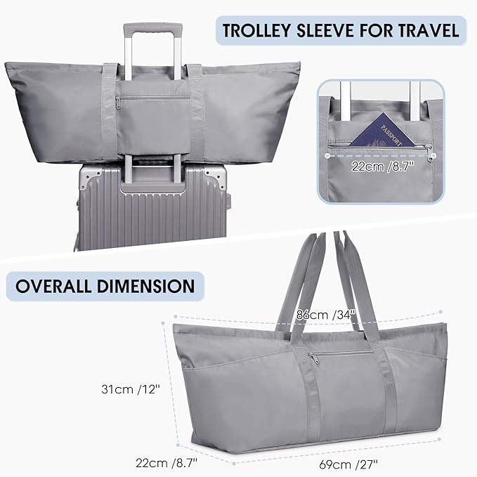 sportsnew Large Yoga Mat Bag with Shoes Compartment and Wet Pocket Ladies Pilates Gym Tote Bag with Yoga Mat Holder Strap for Women Men Workout Carrier Stuff Accessories
