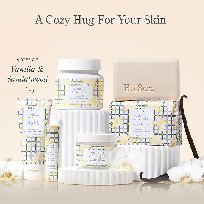 Beekman 1802 Goat Milk Lotion – Body Lotion & Hand Lotion for Dry Skin, Lightweight Non-Greasy Formula with Shea Butter & Jojoba Oil, Cruelty Free, Lotion Pump – Vanilla Absolute