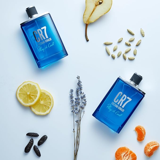 Cristiano Ronaldo CR7 Play It Cool - Blends Bright Citruses And Aromatic Fougere Notes - Fresh, Invigorating And Sensual - Light Enough For Everyday Wear - Masculine Fragrance - 1.7 Oz EDT Spray
