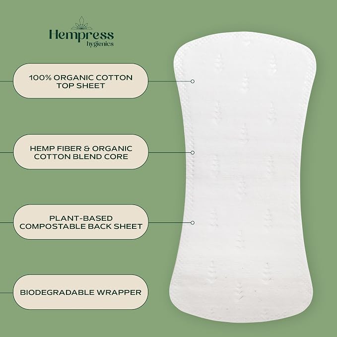 Organic Cotton Period Kit for Women & Teens, Soft, Hypoallergenic Menstrual Pads with Wings and Panty Liners, Fragrance Free, Sensitive Skin Friendly Feminine Hygiene (Bundle of 3)