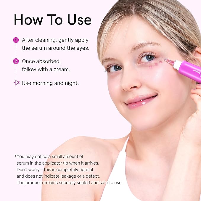 Bouncy Eye Serum | Dual Collagen + Peptide for Firm, Hydrated, and Bright Under Eyes | Korean Lightweight Jelly Texture | Puffiness & Dark Circle | Fragrance-Free, Sensitive Skin Safe | 30 ml
