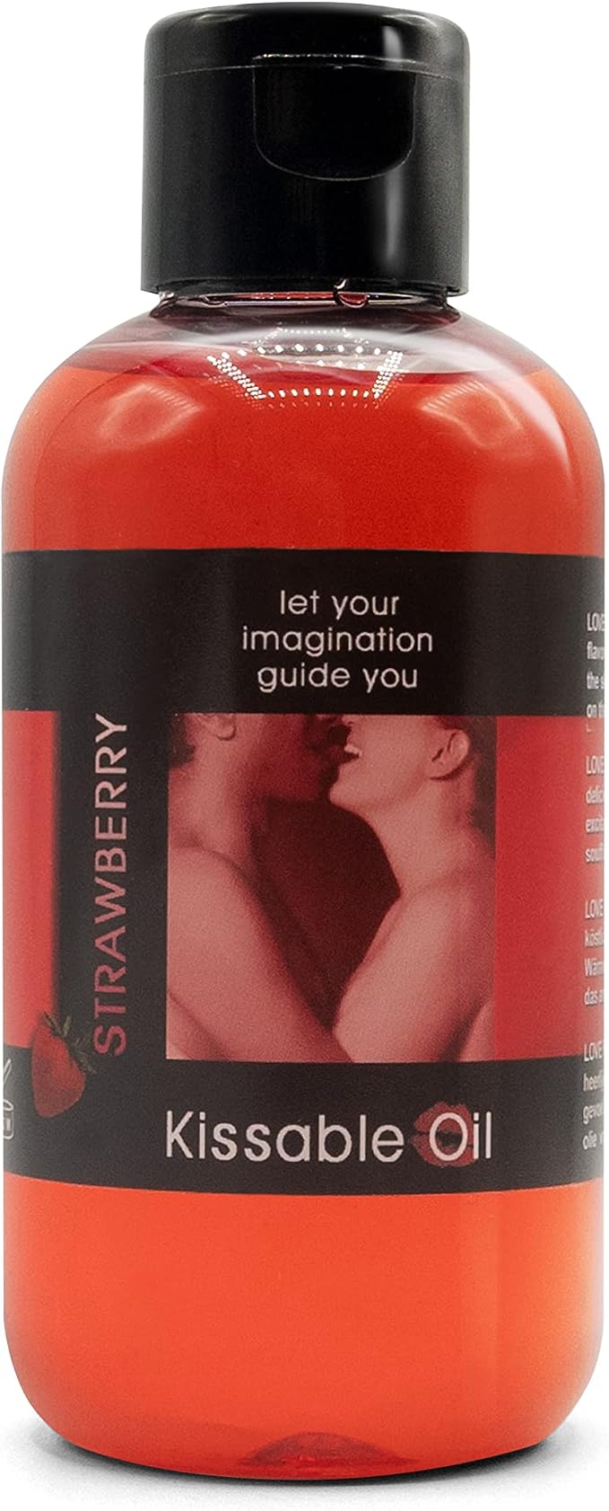 LOVE PLAY Strawberry Flavored - Full Body Oil for Women and Men - Edible Warming Oil for The Body - 100% Vegan and Fun - 150ml