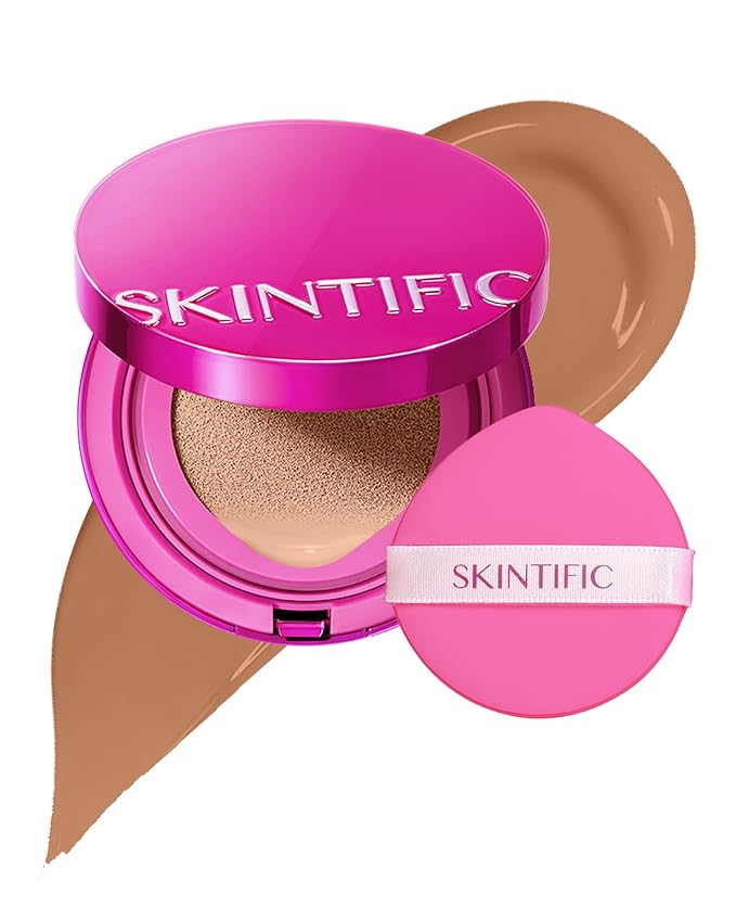 Pink Glow Cushion Foundation #7NC Neutral Caramel| Medium Coverage, Natural Glow Finish, Moisturizing for Dry Skin, Lightweight, Long-Lasting & Oxidation-Resistant