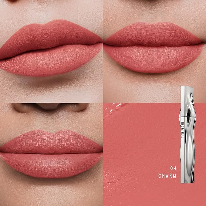 ETERNAL LIP MATTE-Long Lasting Lip Stain, Waterproof & Transferproof Lip Tint, Mask-friendly, Matte Finish Lipstick, Lightweight, High Coverage, Stocking Stuffers For Teen Girls (04 CHARM)