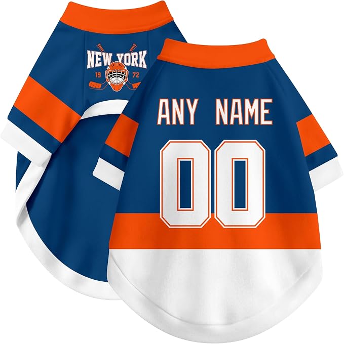 New York Dog Clothes Personalized Pet T Shirt for Dogs Gift | Custom Name Number Jersey Style Pet Shirt for Dog