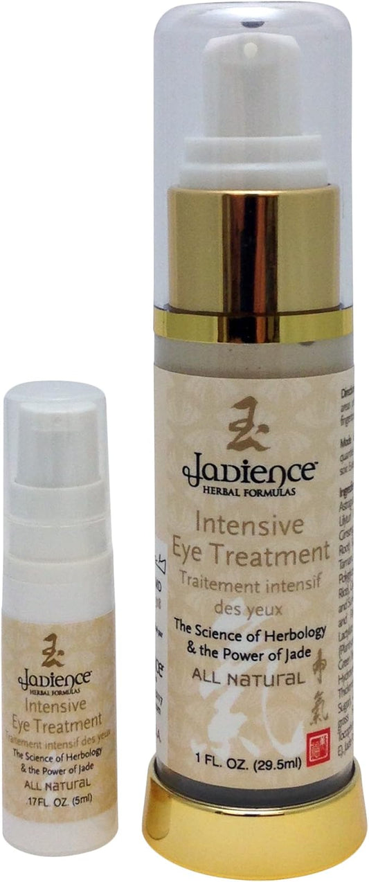JADIENCE Intensive Eye Treatment for All Skin Types: Firm & Lift Beauty Cream | Fine Lines, Wrinkles, Puffiness, Dark Circles, & Bags | Brighten & Rejuvenate | 1oz Full Size + .17oz Purse Size