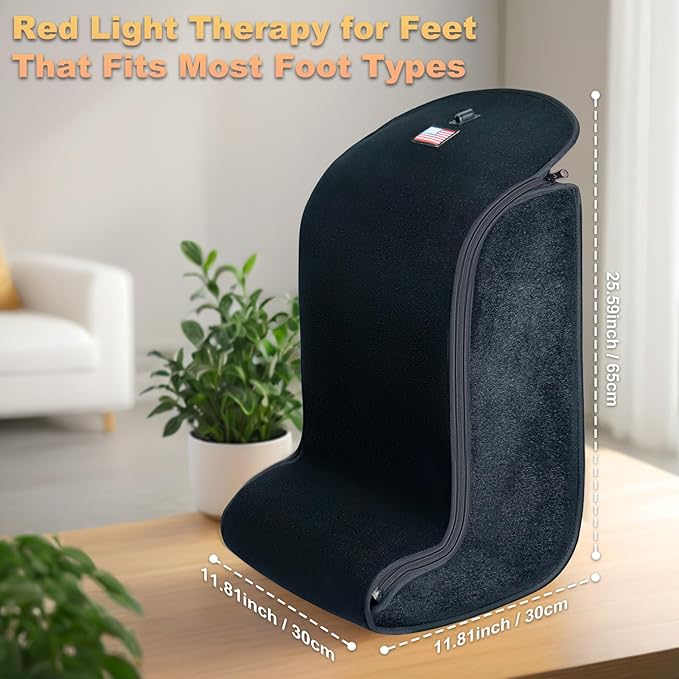 Red-Light-Therapy-Feet-Legs,2025 Upgraded 4 Modes for Legs Ankle,Infrared Light Therapy Consisting of 420 Dual Wavelength LED,Adjustable Power and Time Controller,13 * 10 * 20IN
