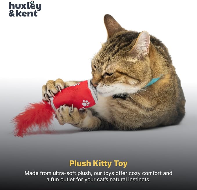 Huxley & Kent Plush Crinkle Catnip Cat Toy, Sneeze-It