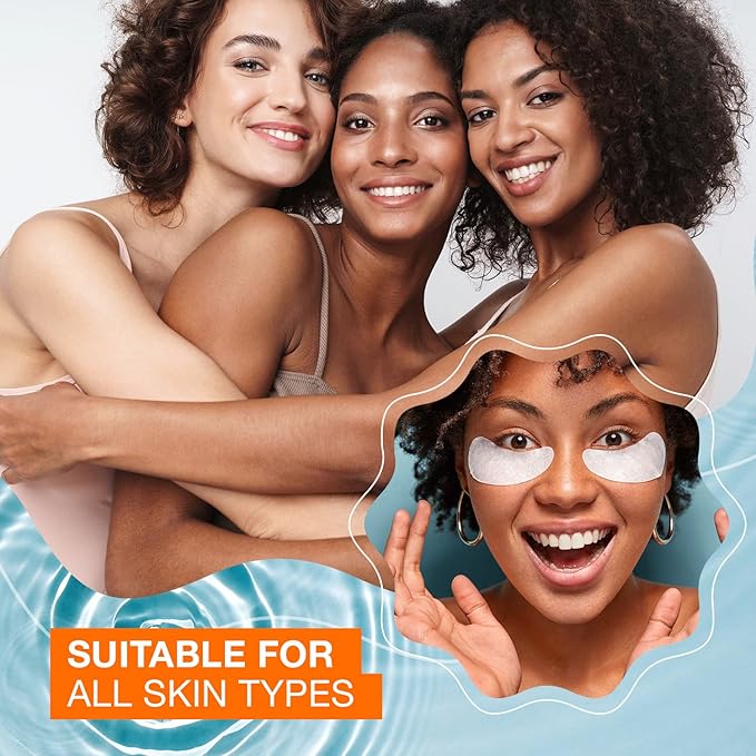 Natural Chemist Vitamin C & Collagen Under Eye Patches - Anti-Aging, Reduces Dark Circles, Hydrating, Dermatologist Tested, Cruelty Free Korean Skin Care For All Skin Types - 5 Pairs
