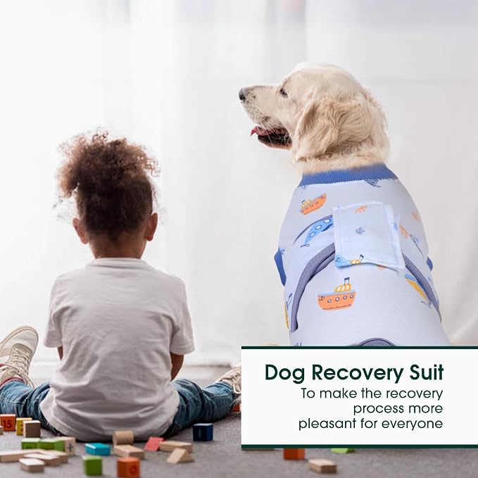 Kuoser Recovery Suit for Dogs Cats, Soft Dog Surgery Suit Female Male Spay | Professional Dog Onesie for Surgery, Substitute E-Collar & Cone, Prevent Licking Dog surgical suit Pet Neuter Suit