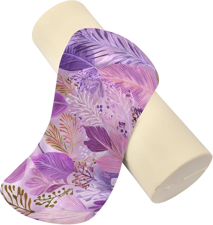 c Neck Roll Pillow Bolster Round Health Memory Foam Long Cervical Cylinder Pillows with Removable Washable Cover for Body Bed Legs Back Yoga