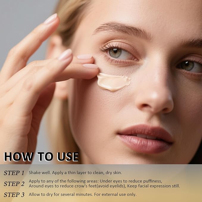 Instant temporary eye tightener cream,temporary eye tightener,improve dark circles,mild formula suitable for all skin types,0.68FL OZ,1PCS.
