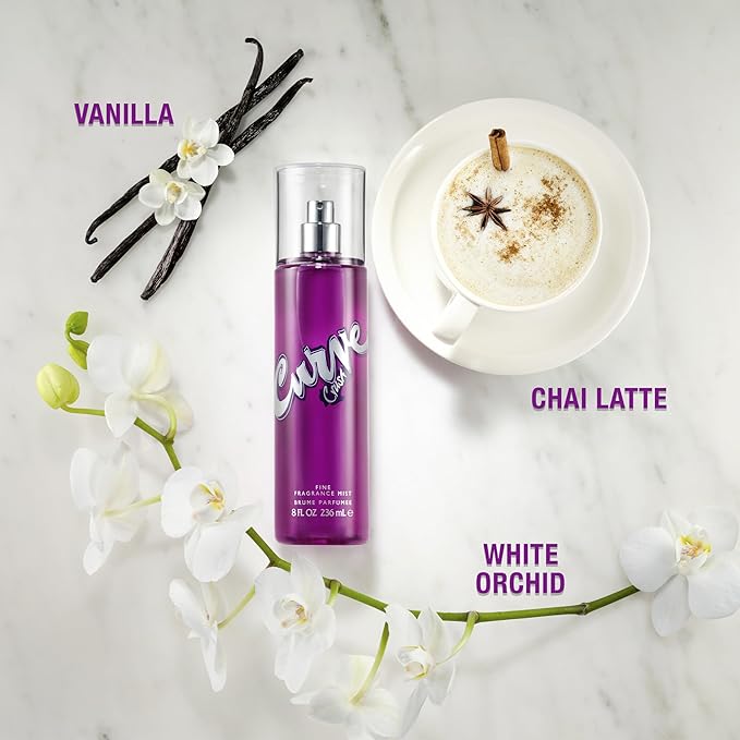 Curve Crush Fine Fragrance Mist for Women, Casual Day or Night Floral Scent, 8 fl oz