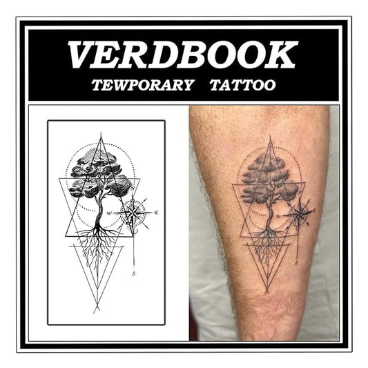 Waterproof Temporary Tattoos: 2-Sheet Tattoo Kit with Realistic Body Stickers, Semi-Permanent Tattoos for Adults Lasting 7-15 Days – Safe for Men & Women, Thunder Halo