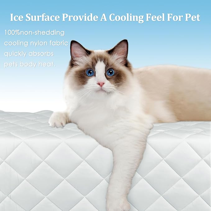 Cooling Blanket for Dogs, Dog Cooling Mat & Bed, Q-MAX>0.42- Lightweight, Durable & Breathable Pet Throw for Sofa, Car and Furniture Protector, Reversible Design, Easy to Clean, 60"x80", Gray