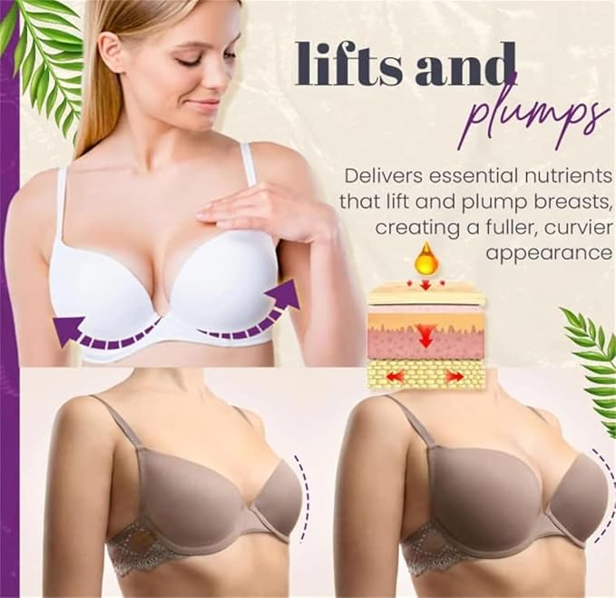 Generic Bust Firming Natural Essence Oil, Natural Breast Enhancement Oil, Breast Enhancement Cream Fast Growth, Natural Curves Breast Enhancement, Plumping Enlargement Nourishing Massage Oil (2Pcs)