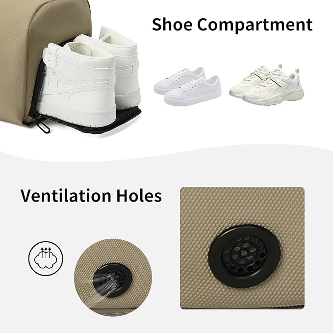 Handbag for Women Yoga Bag Large Capacity Yoga Pad Buckle with Shoe Compartment Water Bottle Sports Gym Bag Travel