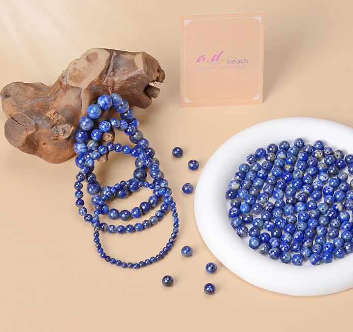 AD Beads Handmade Gemstone Stretch Elastic Bracelet Crystal Healing Reiki Nature's Beauty and Spiritual Essence Unisex